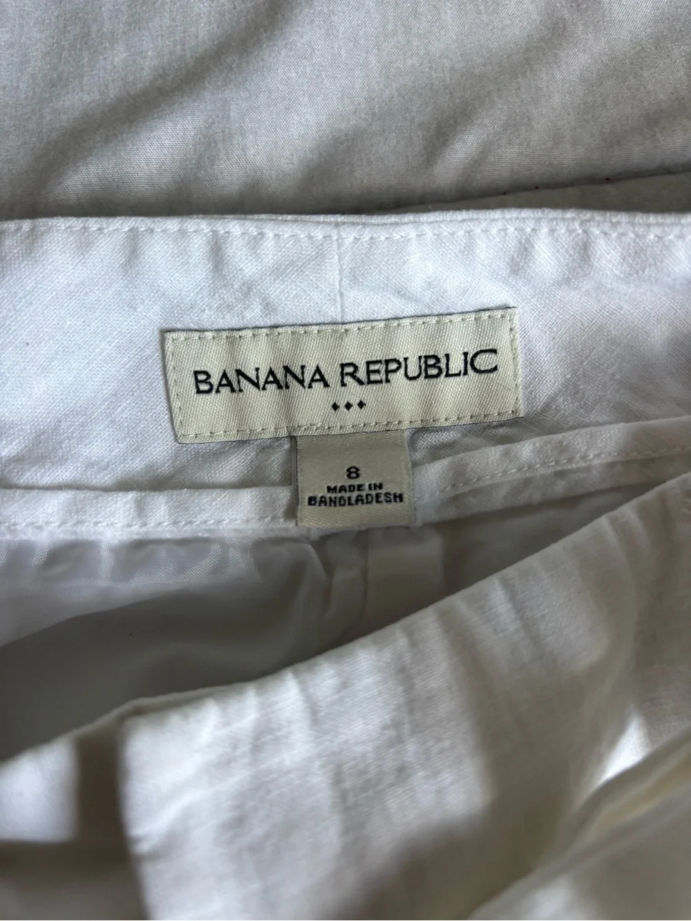 Banana Republic White High-Waist Tie-Front Linen Shorts